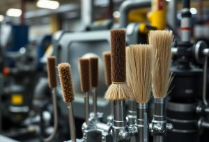 Spazzole tecniche cilindriche su misura per industria alimentare metallurgica e logistica